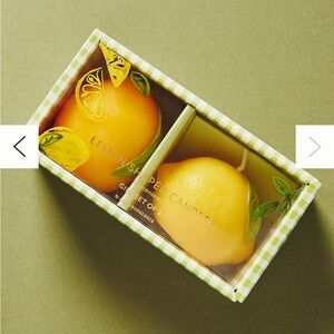 Anthropologie Lemon Shaped Candles